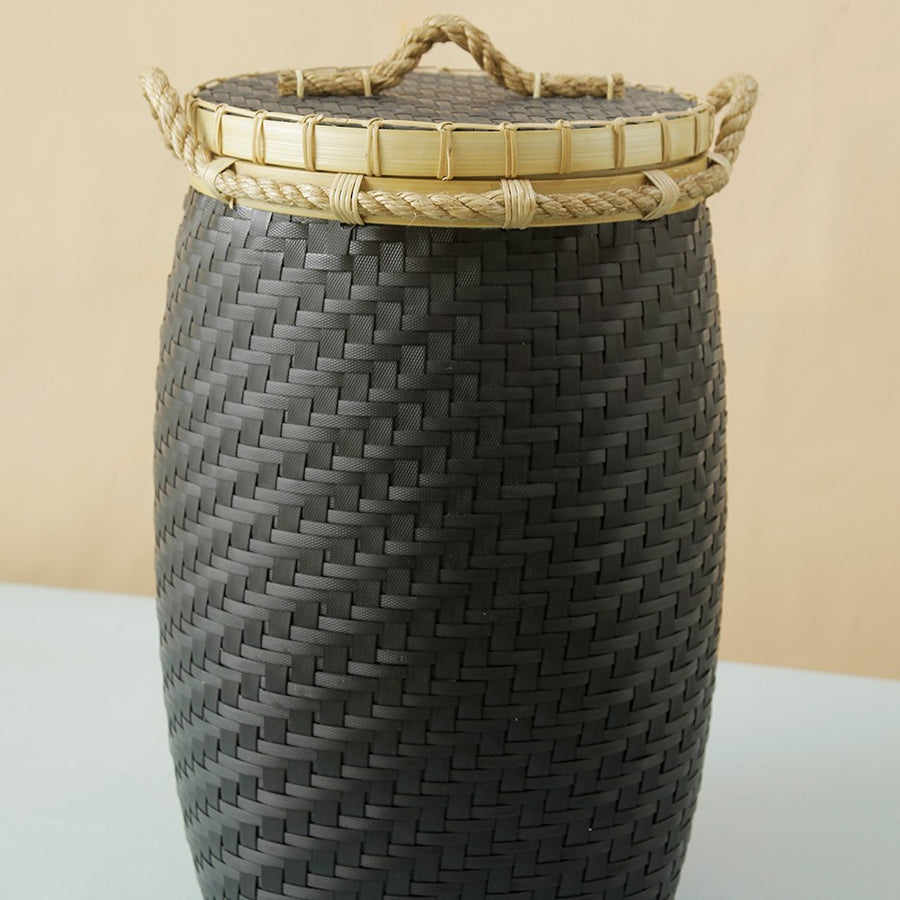 BLACK GRANDE ROUND BASKET SMALL